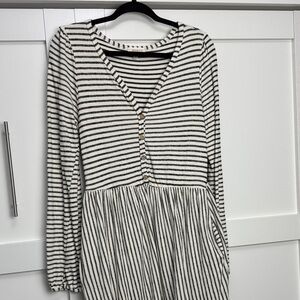 Striped Black and White Dress